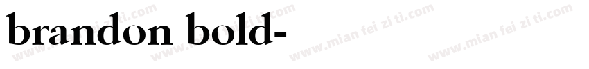 brandon bold字体转换